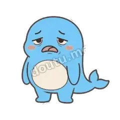 累死了 - 憨笑小鲸鱼明亮版表情