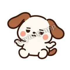 小狗无语 - 边框热热狗表情