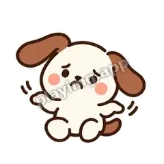 小狗无奈 - 边框热热狗表情
