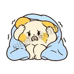 我有点怕 - 饭团小鼠兔表情