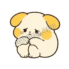 心里闷闷 - 饭团小鼠兔表情
