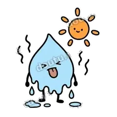 热化了 - 一滴汗表情