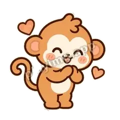 感谢支持 - 蜜橘小灵猴表情