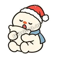晚安 - 圣诞小雪人表情