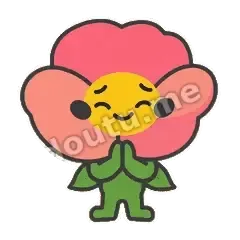 谢谢 - 开朗小虞美人表情