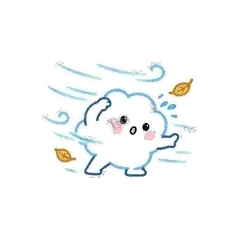 刮大风 - 天气小云朵表情