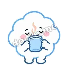 喝热水 - 天气小云朵表情