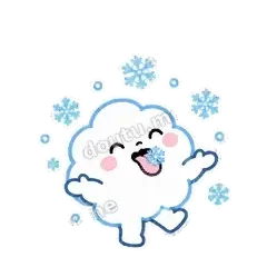 下雪啦 - 天气小云朵表情