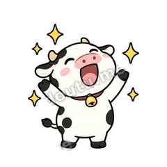 高兴 - 小奶牛第二弹表情