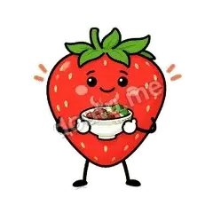 晚饭想吃好 - 草莓甜豆表情