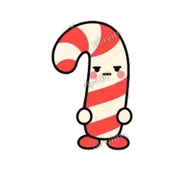 无语了 - 圣诞拐杖糖表情
