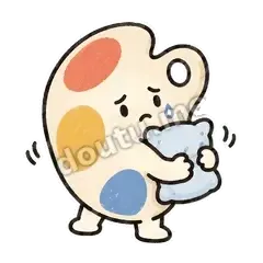有点舍不得 - 五味小调色盘表情