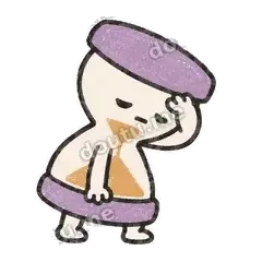 好累啊 - 困困小沙漏表情
