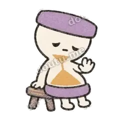 缓一会儿 - 困困小沙漏表情