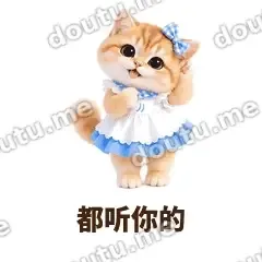 都听你的 - 蓝裙金渐层表情