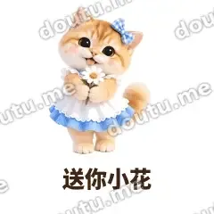 送你小花 - 蓝裙金渐层表情