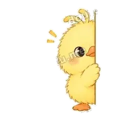 偷看 - 小黄鸭表情