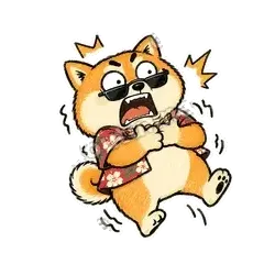 吓到了 - 土味柴犬第二弹表情