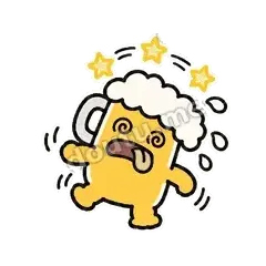 喝晕 - 干杯啤酒杯表情