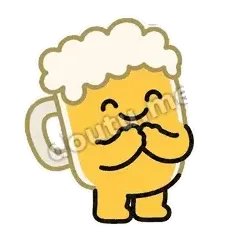 谢谢 - 干杯啤酒杯表情