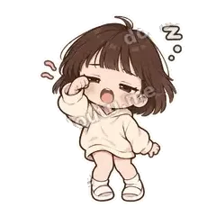 睡眼朦胧 - 奶茶少女第二弹表情
