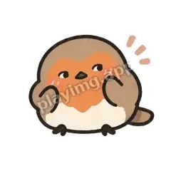 害羞啦 - 困困知更鸟表情