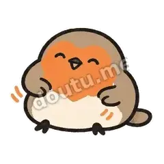 吃饱心暖暖 - 困困知更鸟表情