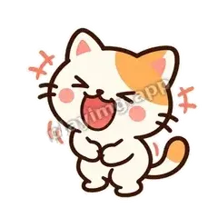 小猫大笑 - 边框傲娇猫表情