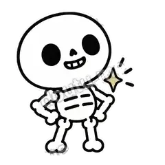 没在怕 - 散架小骷髅表情
