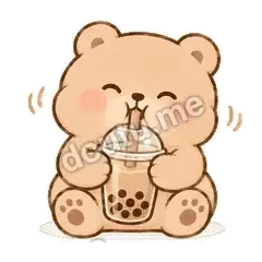 喝奶茶 - 软糯小熊表情