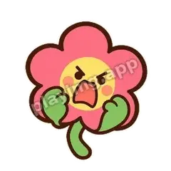 粉花愤怒 - 边框甜甜粉花表情