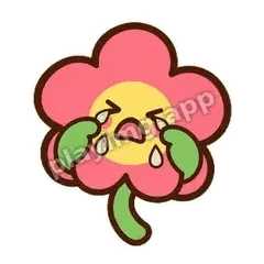 粉花哭泣 - 边框甜甜粉花表情