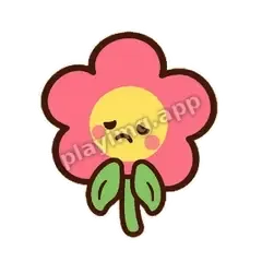 我不开心 - 边框甜甜粉花表情