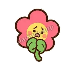 粉花害怕 - 边框甜甜粉花表情