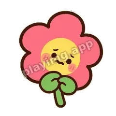 我不好意思 - 边框甜甜粉花表情