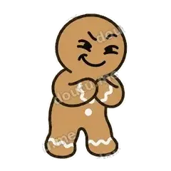 嘿嘿笑 - 软趴姜饼人表情