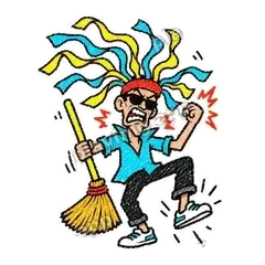 气死了 - 飘带扫把哥表情