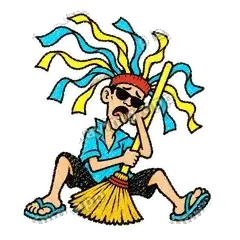 躺会儿 - 飘带扫把哥表情