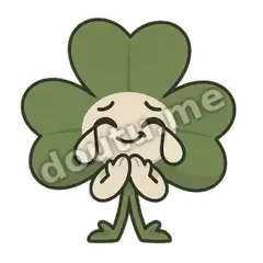感动哭了 - 好运三叶草表情