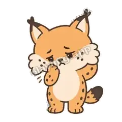 我说错了 - 机警小猞猁明亮版表情