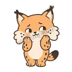 害羞啦 - 机警小猞猁明亮版表情