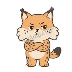 不信 - 机警小猞猁明亮版表情
