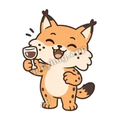 干一杯 - 机警小猞猁明亮版表情