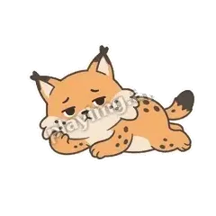 躺平 - 机警小猞猁明亮版表情