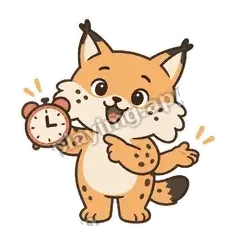 几点到 - 机警小猞猁明亮版表情