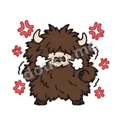 生气 - 乱毛牦牛表情