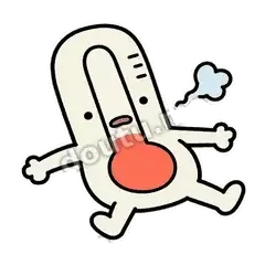 不想动 - 冷热温度计表情
