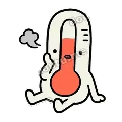 无聊 - 冷热温度计表情