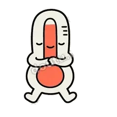 躺平 - 冷热温度计表情