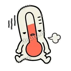 好累 - 冷热温度计表情